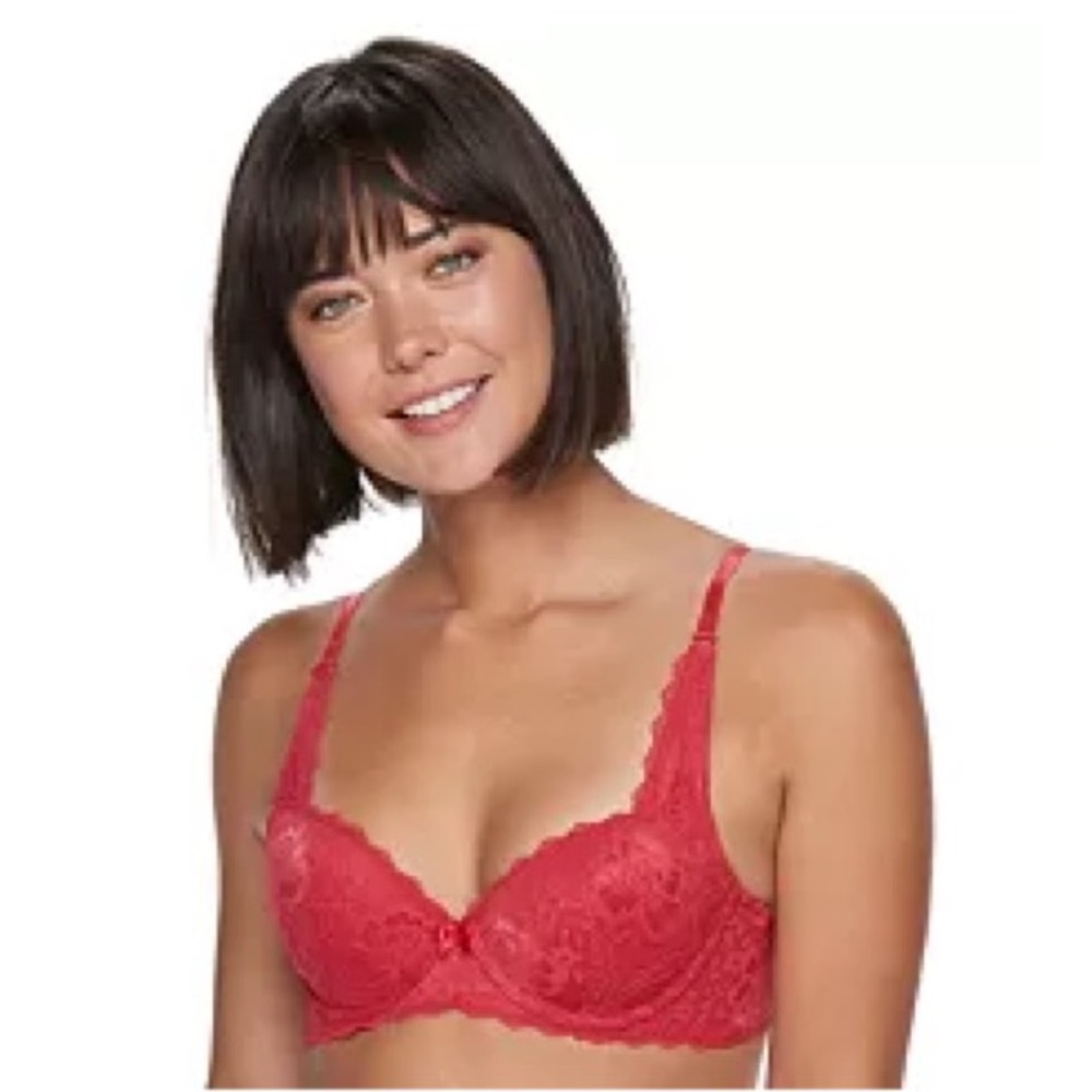 SO Red Lace Push-Up Bra
